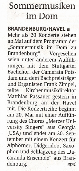 Sommermusiken im Dom